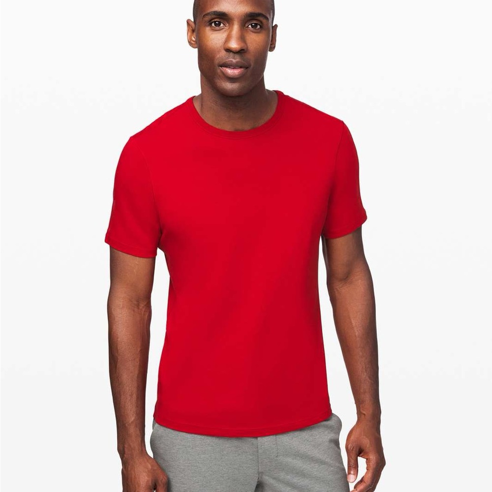Lululemon Athletica Red Short Sleeve Tee